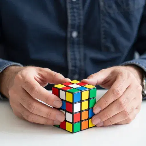Sobrehumano con el Cubo artwork