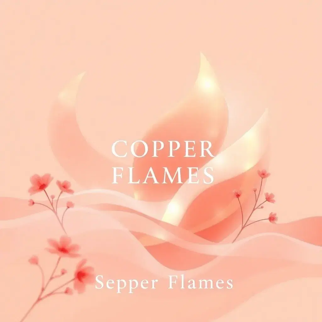 Copper flames artwork