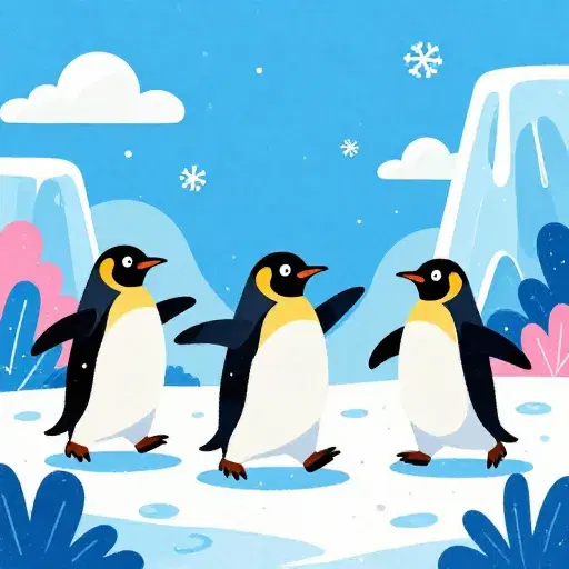Penguin dance artwork
