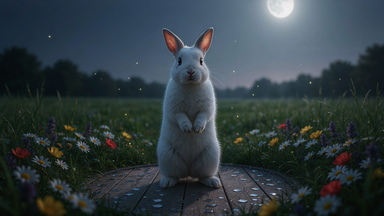 Petit Lapin tu bondi