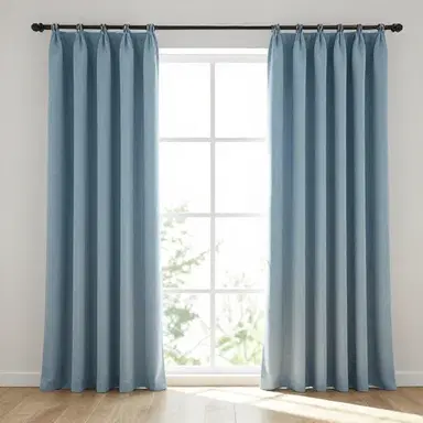 Soft Blue Curtains