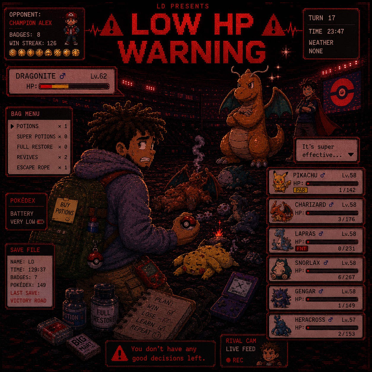 Low HP Warning artwork