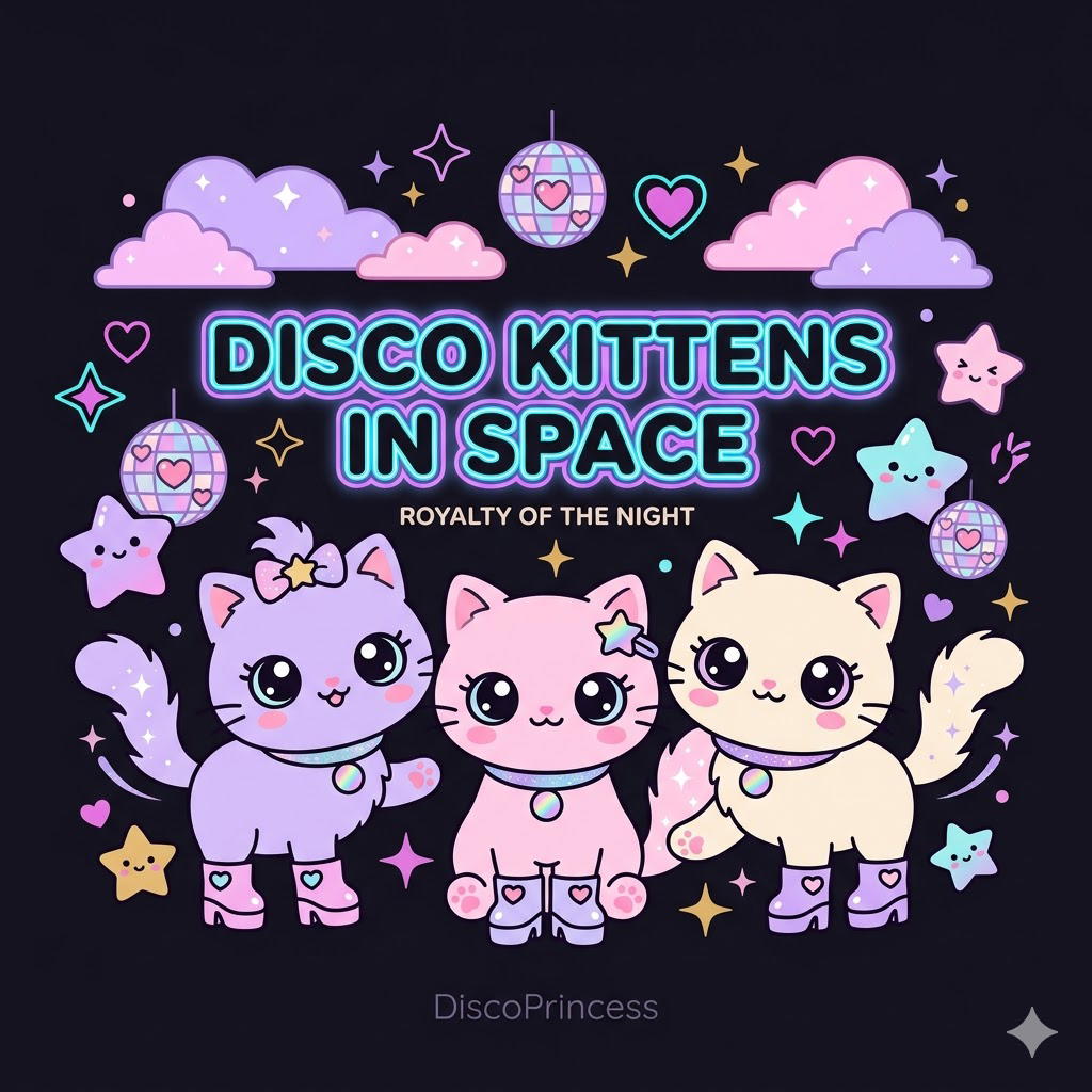 π±β¨ Disco Kittens in Space artwork