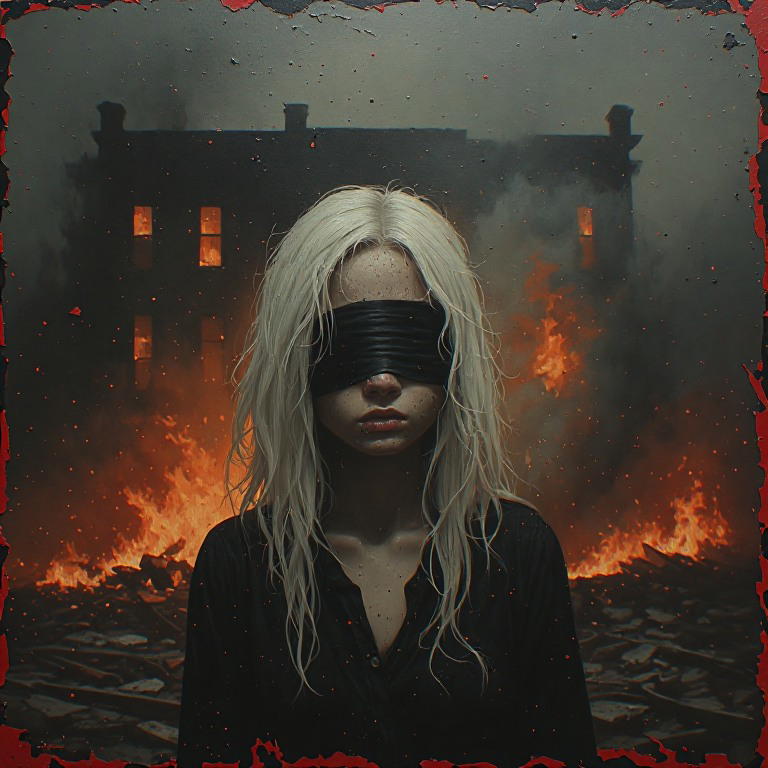A Library Burns Down artwork